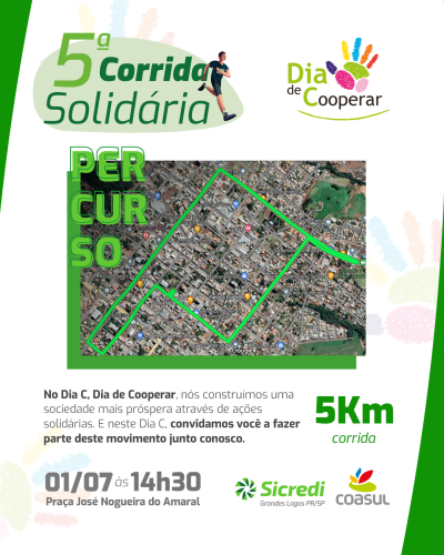 Sicredi e Consul promovem a 5Âª Corrida e Caminhada SolidÃ¡ria no Dia de Cooperar 2023 